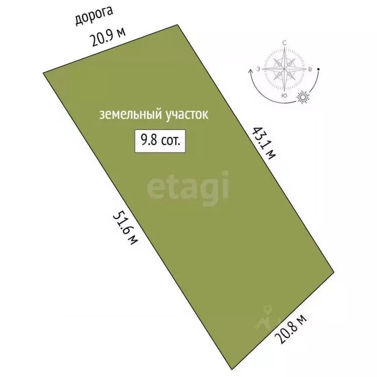 Участок в Тюменская область, Нижнетавдинский муниципальный округ, ... - Фото 1