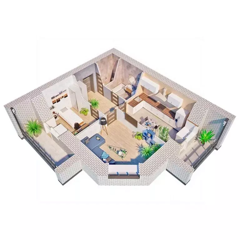 2-к кв. Амурская область, Благовещенск 187-й кв-л,  (57.5 м) - Фото 1