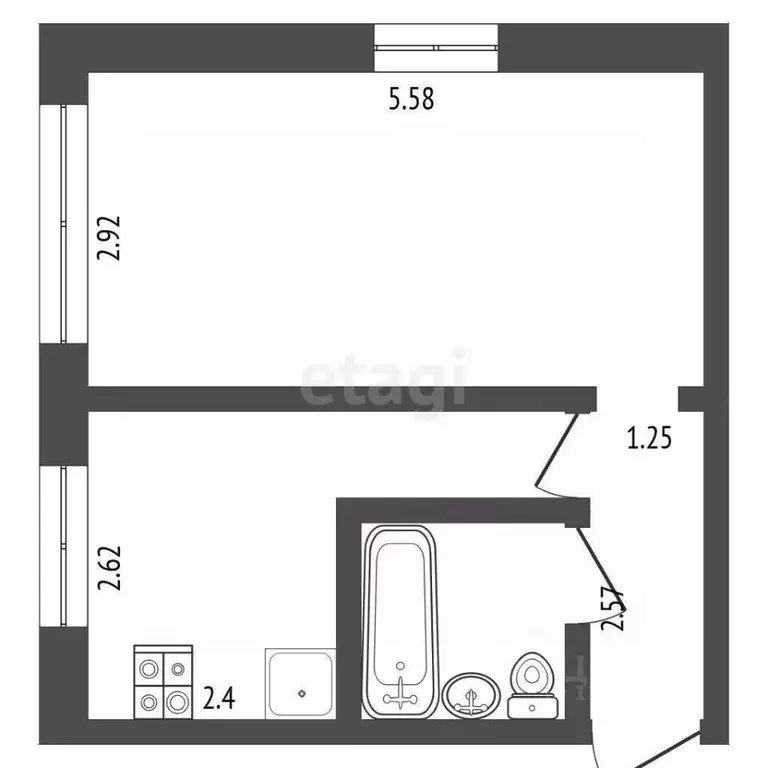 1-к кв. Хабаровский край, Амурск Комсомольский просп., 11 (30.7 м) - Фото 1