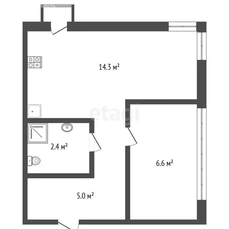 1-комнатная квартира: Сочи, Курортный проспект, 96Г (28.3 м) - Фото 0