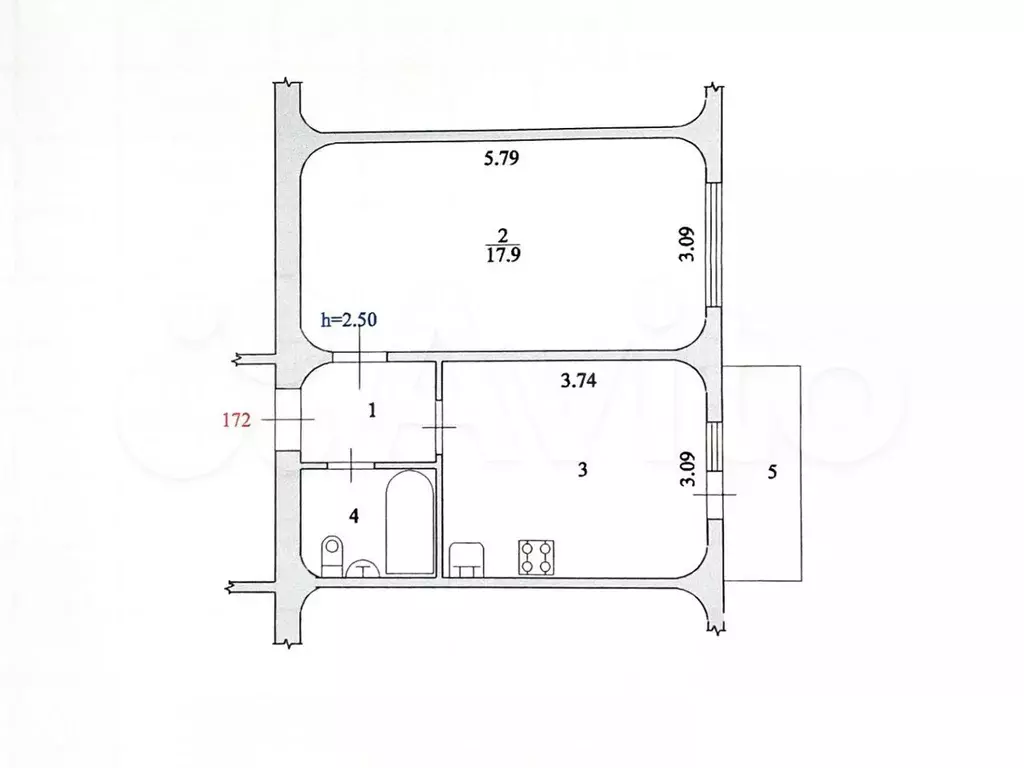 1-к. квартира, 36,6 м, 9/10 эт. - Фото 0