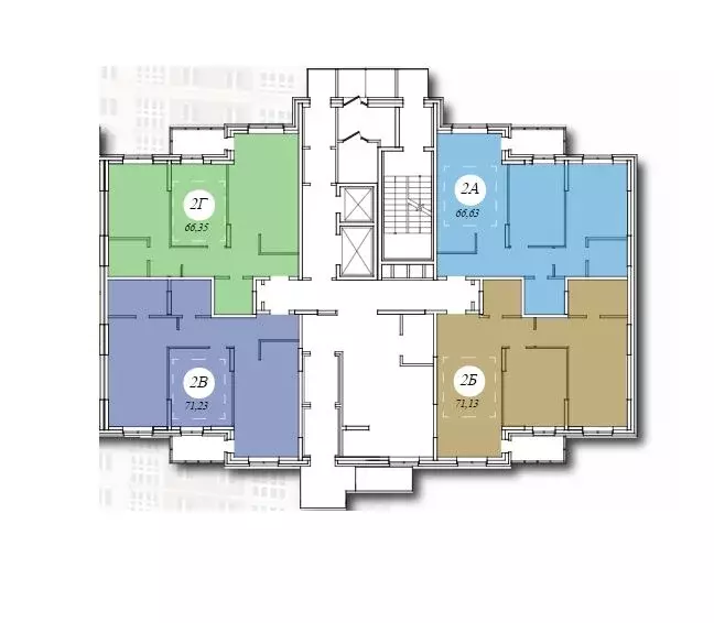 2-к кв. Ханты-Мансийский АО, Сургут Игоря Киртбая ул., 1А (71.23 м) - Фото 2