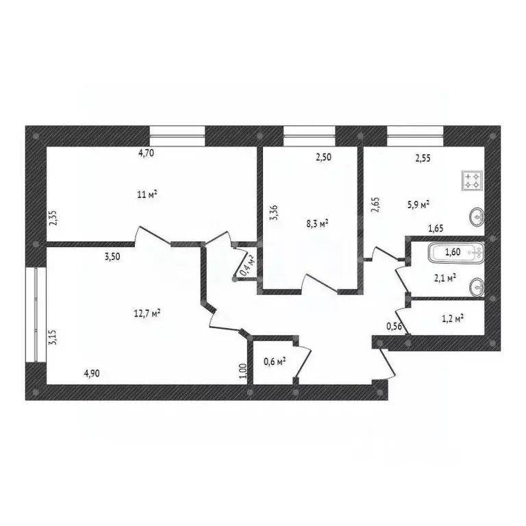 Комната Башкортостан, Уфа Революционная ул., 167/2 (12.7 м) - Фото 2