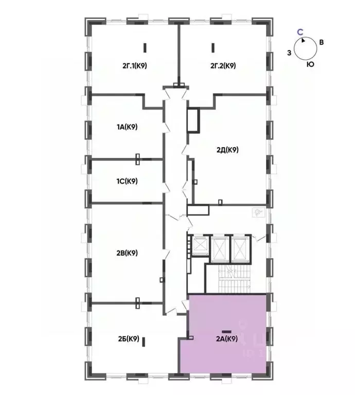 2-к кв. Татарстан, Казань Вознесенский Квартал жилой комплекс (55.62 ... - Фото 2