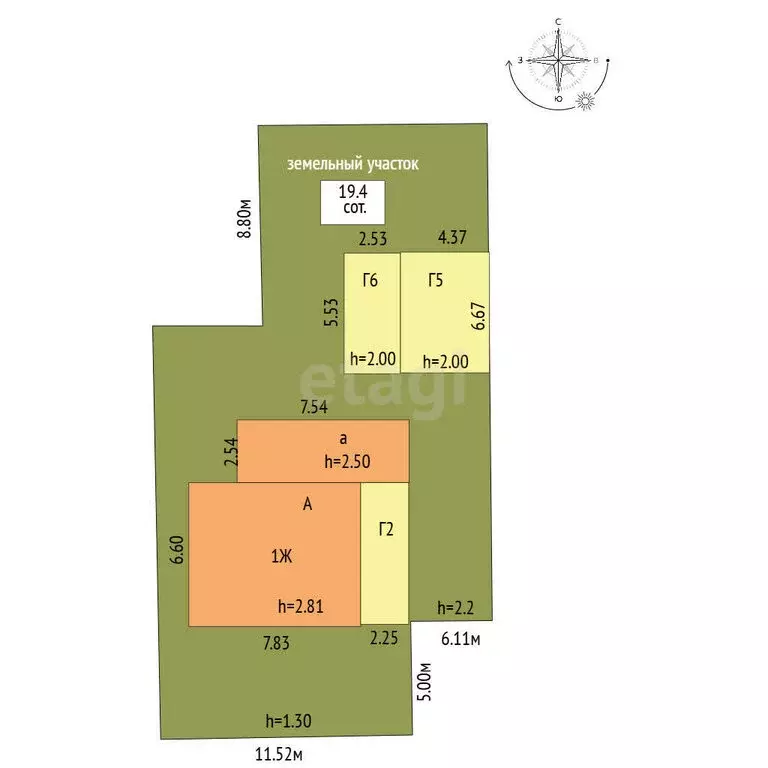 Дом в село Филимоново, Пролетарская улица (58.2 м) - Фото 1