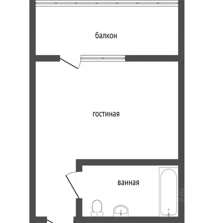Студия Красноярский край, Красноярск ул. Карамзина, 18 (29.0 м) - Фото 2