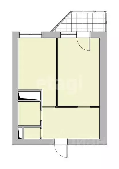 2-к кв. Тульская область, Тула Пролетарская ул., 24 (50.0 м) - Фото 1
