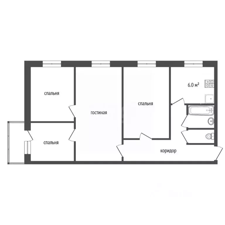 4-к кв. Тамбовская область, Тамбов городской округ, пос. Строитель, ... - Фото 1