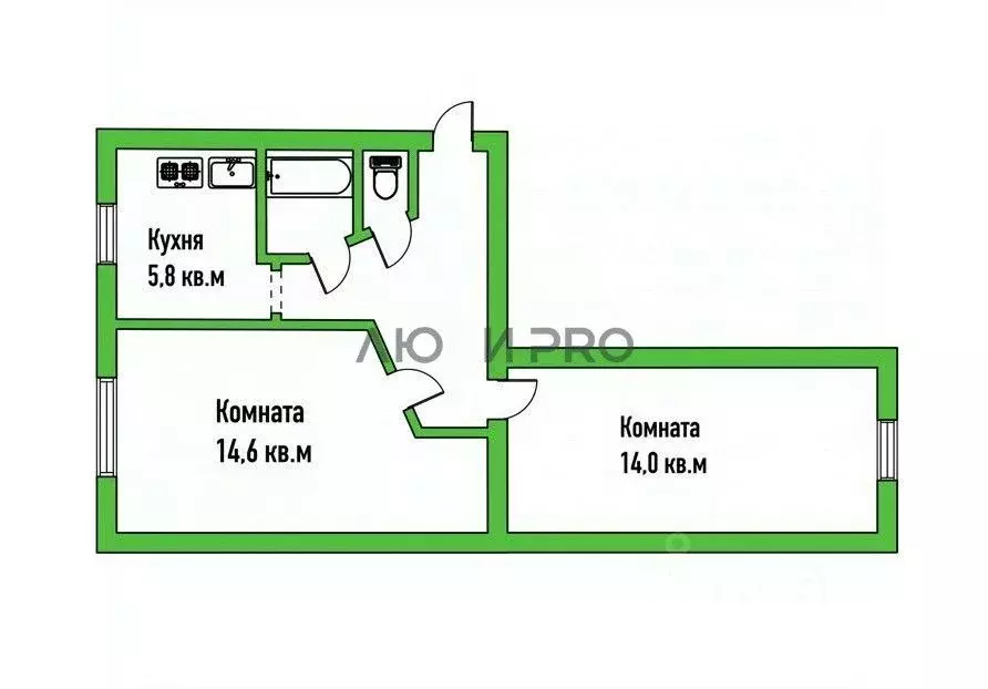 2-к кв. Кировская область, Киров ул. Лепсе, 37 (44.5 м) - Фото 2