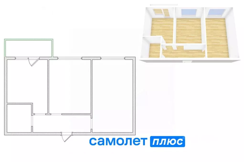 2-к кв. Кемеровская область, Кемерово бул. Строителей, 60к2 (48.3 м) - Фото 1