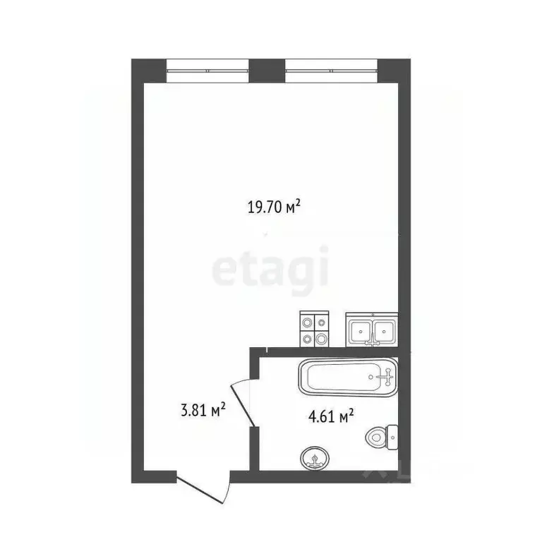 Студия Тюменская область, Тюмень Мелиораторов мкр, ул. Мелиораторов, ... - Фото 2