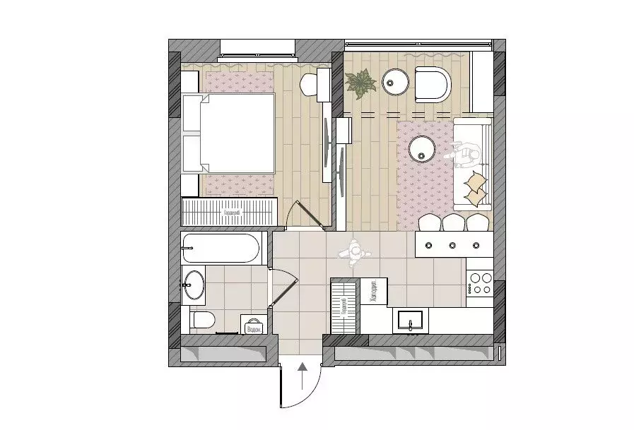 2-комнатная квартира: Киров, ЖК Видный (42.2 м) - Фото 1