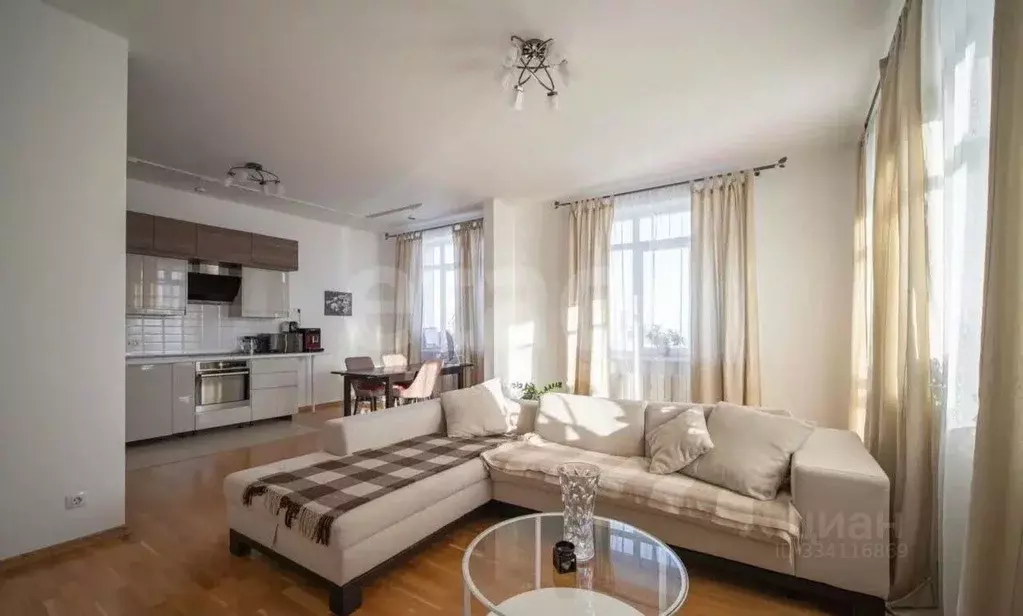 2-к кв. Татарстан, Казань ул. Николая Ершова, 57г (82.9 м) - Фото 1