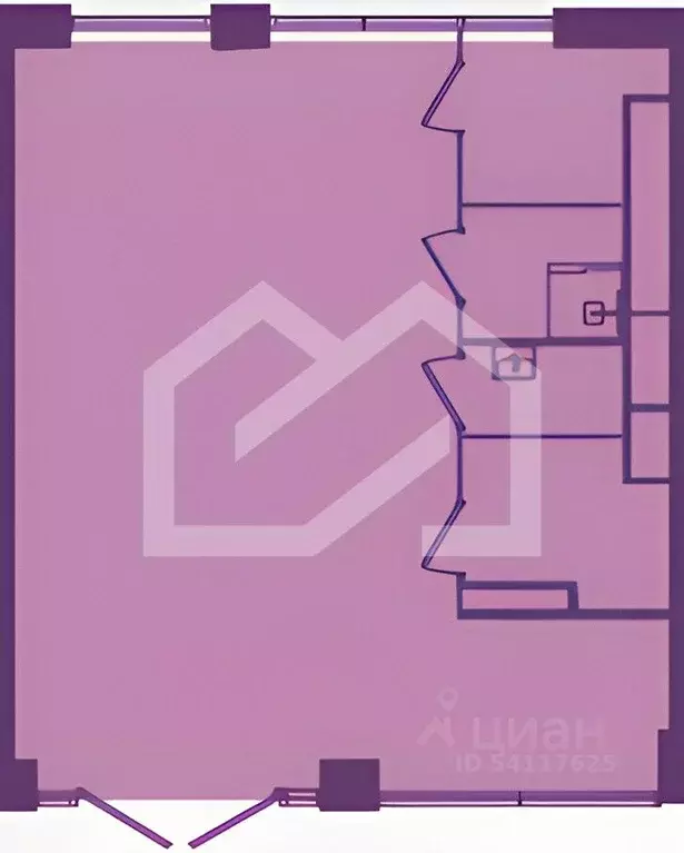 Помещение свободного назначения в Москва Пейв жилой комплекс (48 м) - Фото 2