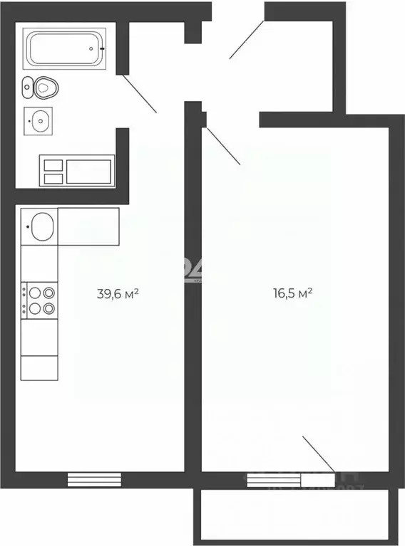 1-к кв. Челябинская область, Челябинск Университетская Набережная ул., ... - Фото 1