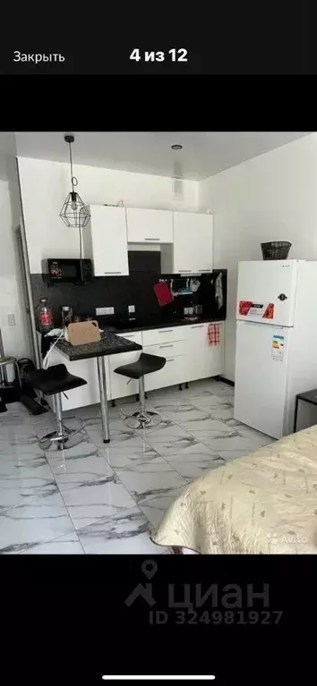 Студия Краснодарский край, Новороссийск Цемдолина тер., ул. Парковая, ... - Фото 1