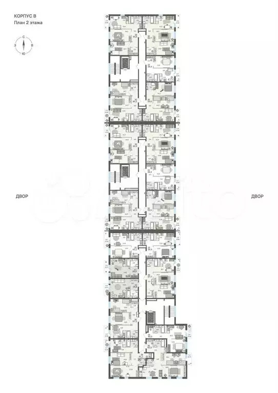 3-к. квартира, 57,7 м, 2/6 эт. - Фото 1