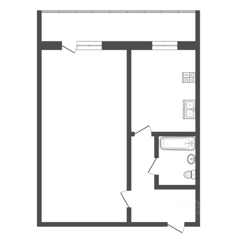 1-к кв. Тюменская область, Тюмень ул. Стартовая, 7 (35.4 м) - Фото 2