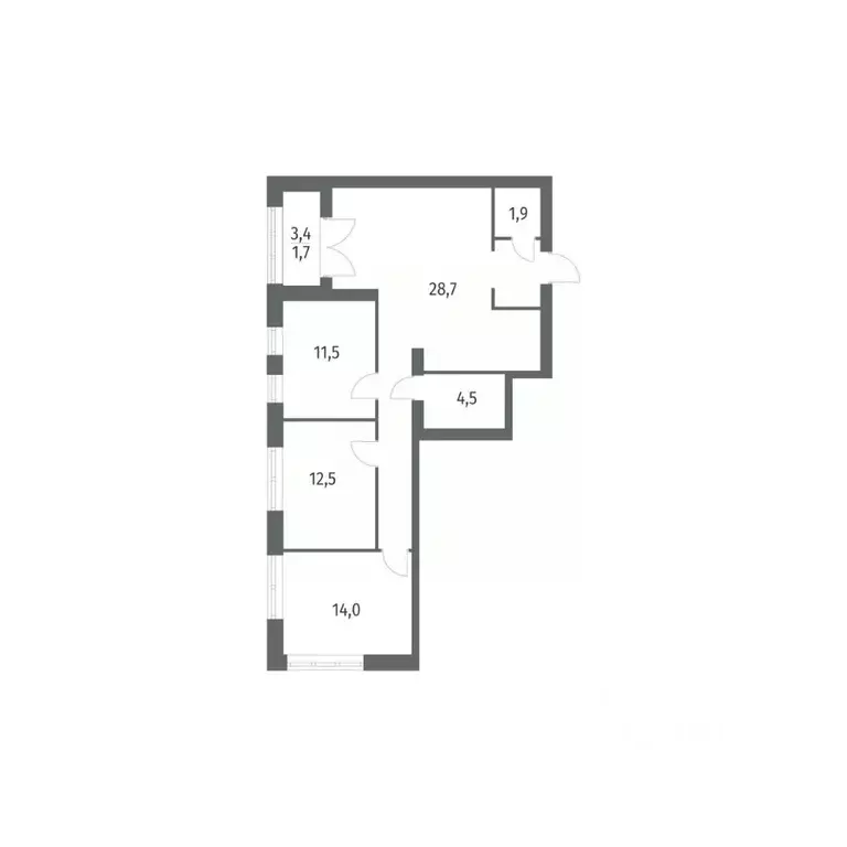 3-к кв. Санкт-Петербург ул. Академика Константинова, 1к1 (85.43 м) - Фото 0