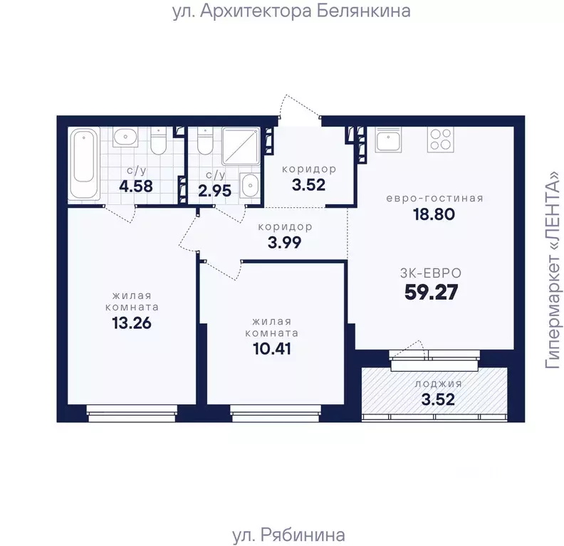 2-к кв. Свердловская область, Екатеринбург Академический мкр, ... - Фото 1