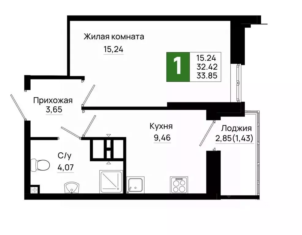 1-к кв. Ростовская область, Ростов-на-Дону Нефтекачка кв-л, Октябрь ... - Фото 0