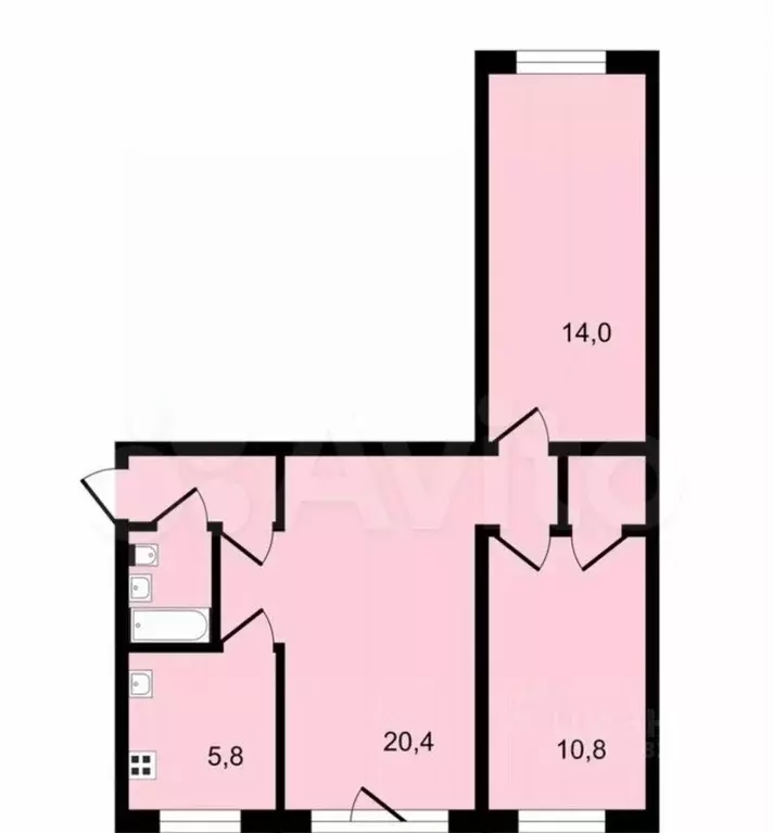 3-к кв. Владимирская область, Владимир Тракторная ул., 14 (57.9 м) - Фото 1