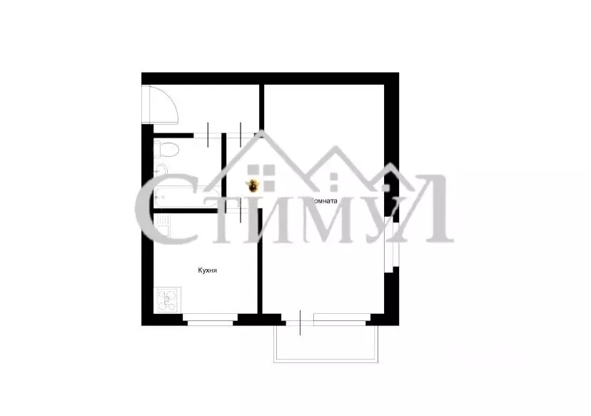 2-комнатная квартира: Абакан, улица Тельмана, 96А (30.5 м) - Фото 2