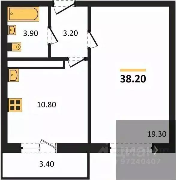 1-к кв. Воронежская область, Воронеж ул. Шидловского, 22 (38.2 м) - Фото 0