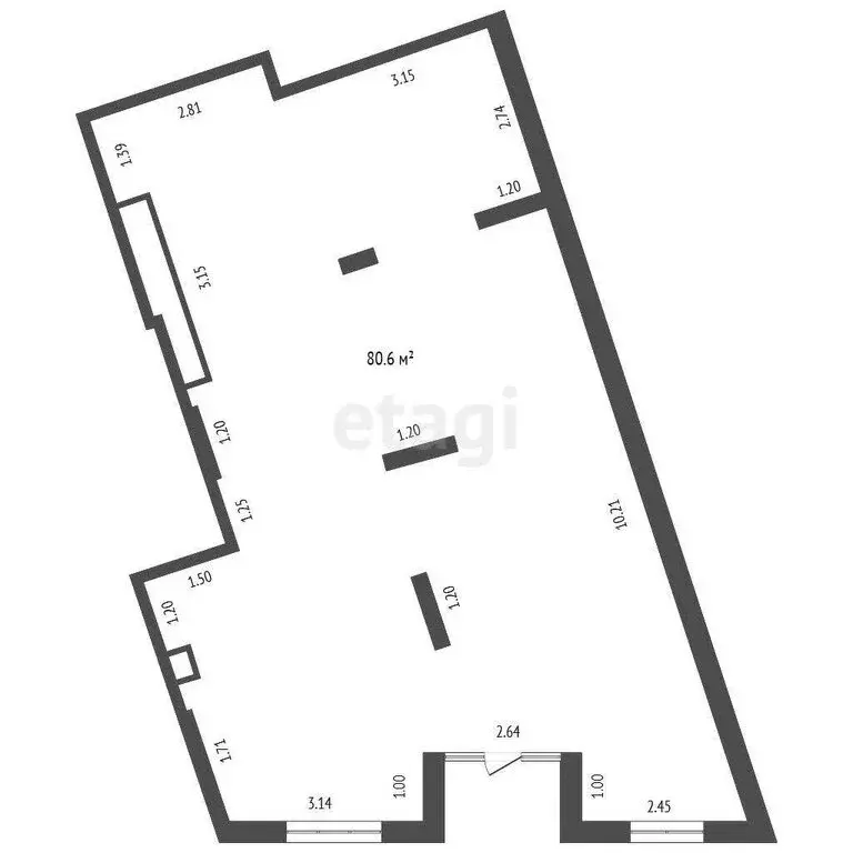 Торговая площадь (80.6 м) - Фото 1