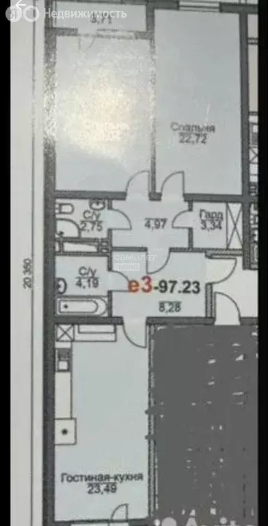 2-комнатная квартира: посёлок городского типа Ленинкент, 2 (59.7 м) - Фото 1