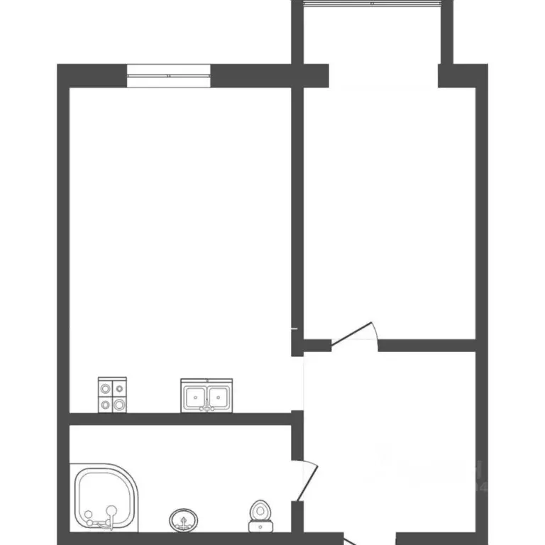 1-к кв. Тюменская область, Тюмень ул. Московский Тракт, 87 (42.5 м) - Фото 2