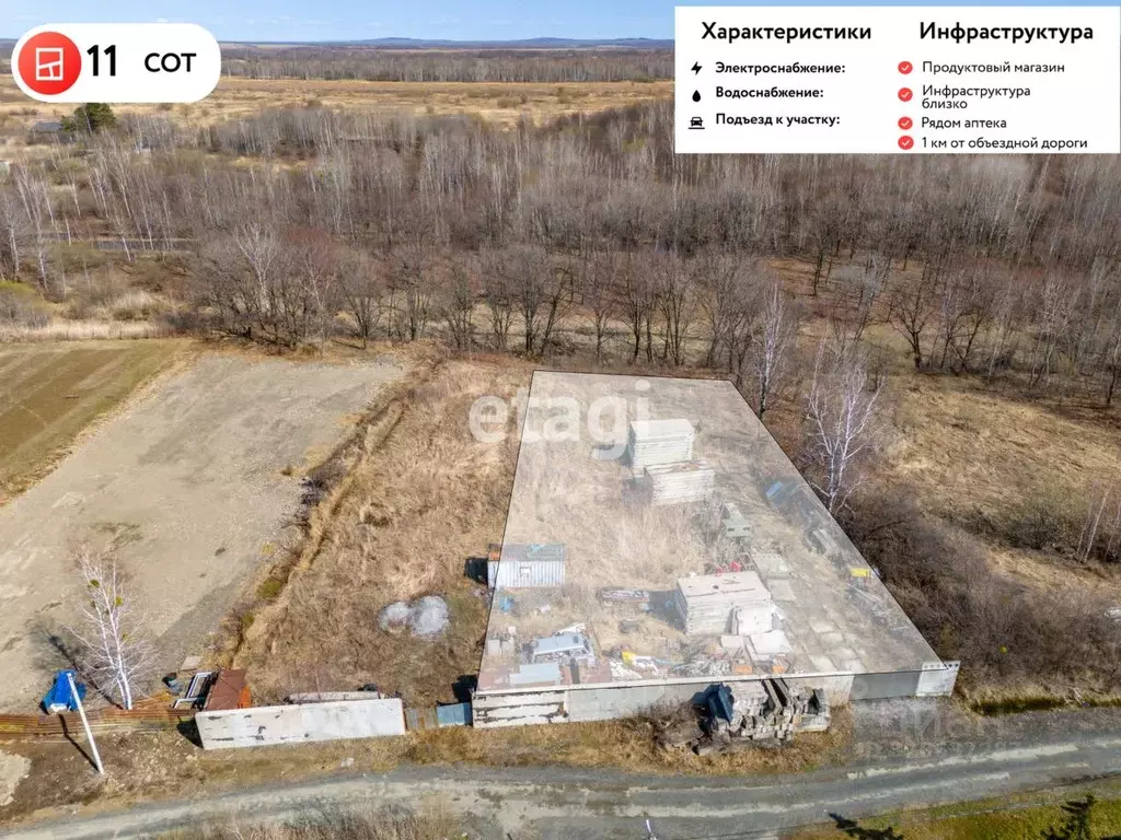 Участок в Хабаровский край, Хабаровский район, с. Гаровка-2 Поселочная ... - Фото 1