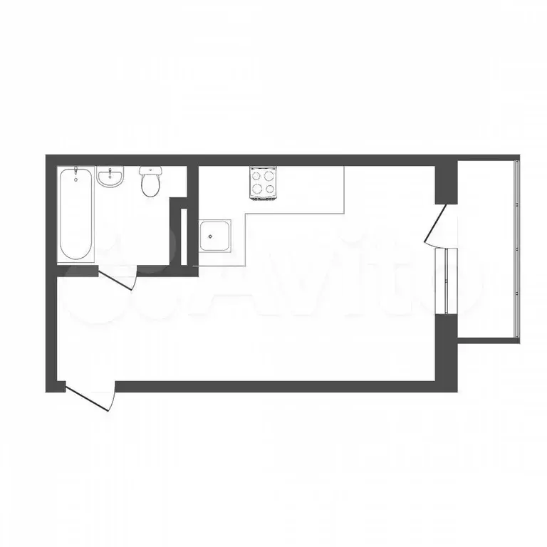 Квартира-студия, 25,5 м, 16/19 эт. - Фото 0