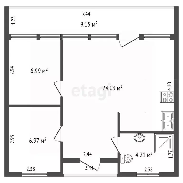 Дом в Тюменская область, Тюмень Южная ул. (52 м) - Фото 2