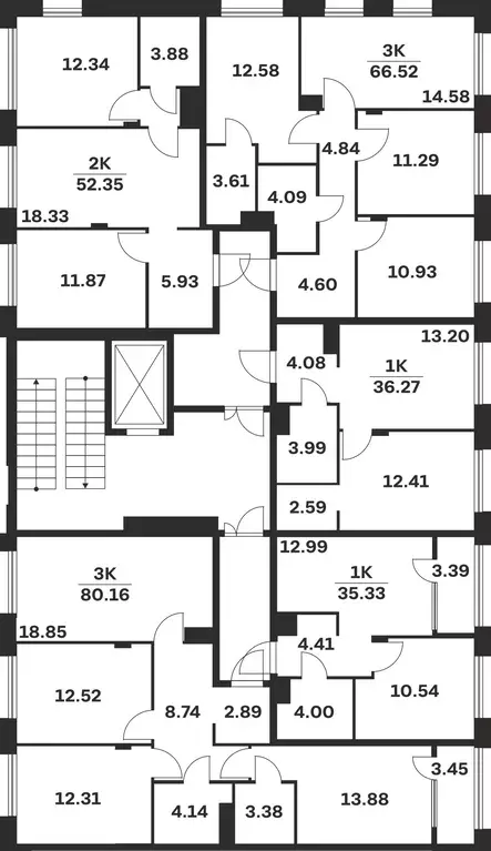 3-к кв. Тульская область, Тула ул. Самоварная, 21/1 (66.52 м) - Фото 2
