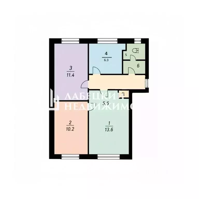 3-к кв. Ленинградская область, Тосненский район, Красный Бор городской ... - Фото 2