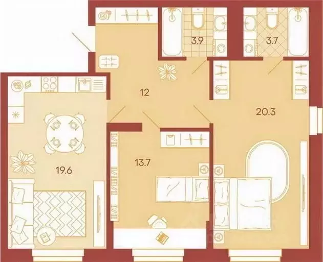 3-к кв. Пензенская область, Пенза ул. Минская, 25 (73.2 м) - Фото 0