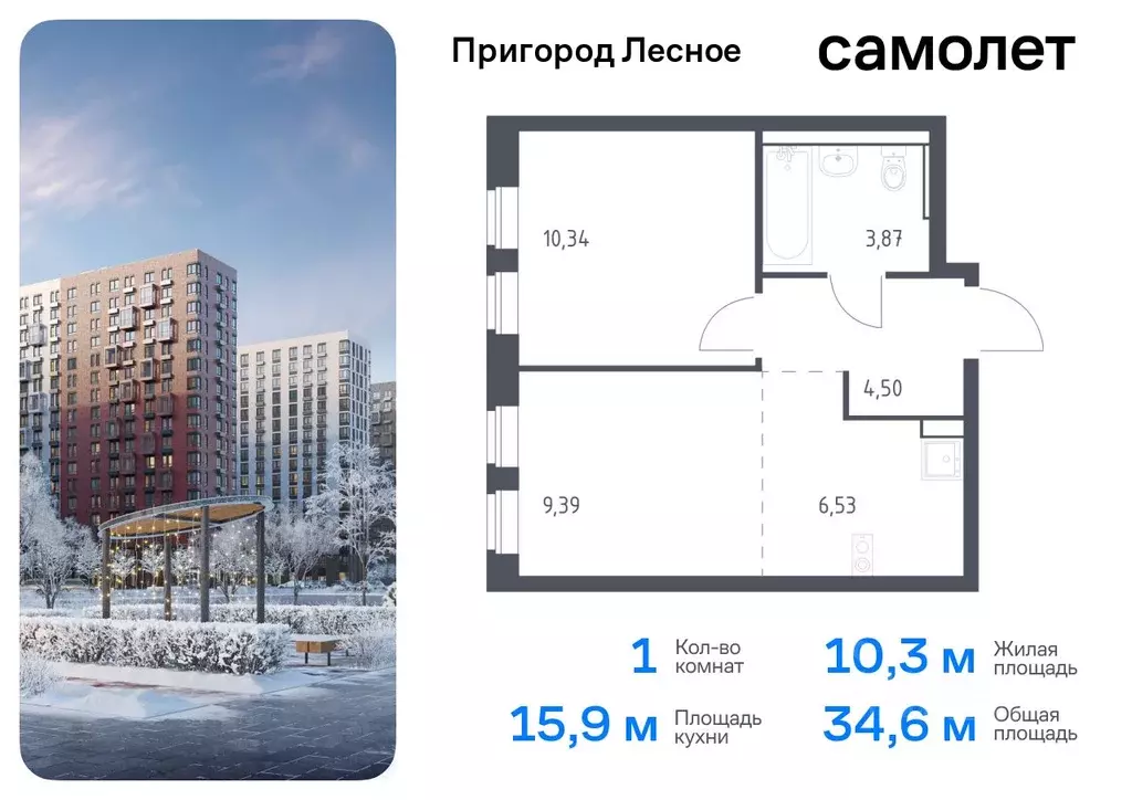 1-к кв. Московская область, Ленинский городской округ, Мисайлово пгт, ... - Фото 0