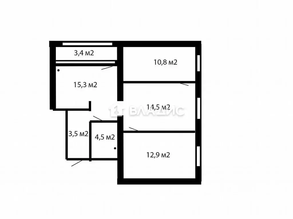 3-к кв. Нижегородская область, Нижний Новгород Вольская ул., 10 (63.2 ... - Фото 1