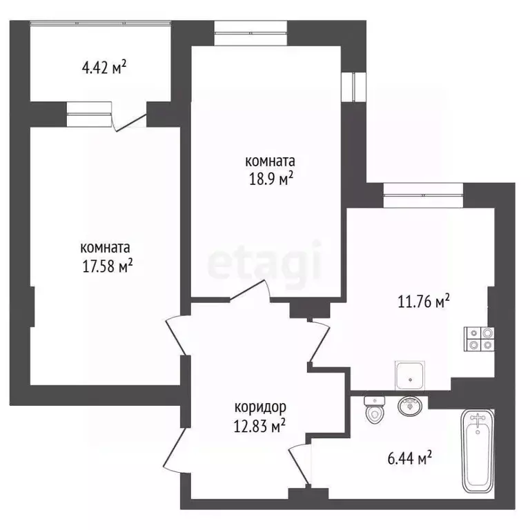 2-к кв. Краснодарский край, Геленджик городской округ, с. Дивноморское ... - Фото 1