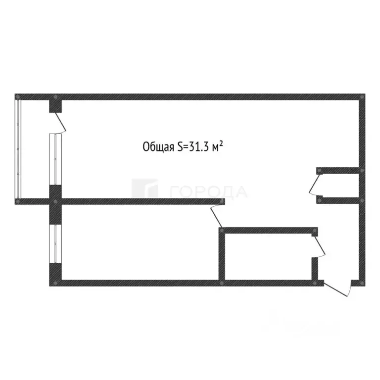 1-к кв. Кемеровская область, Новокузнецк просп. Бардина, 38 (31.3 м) - Фото 2