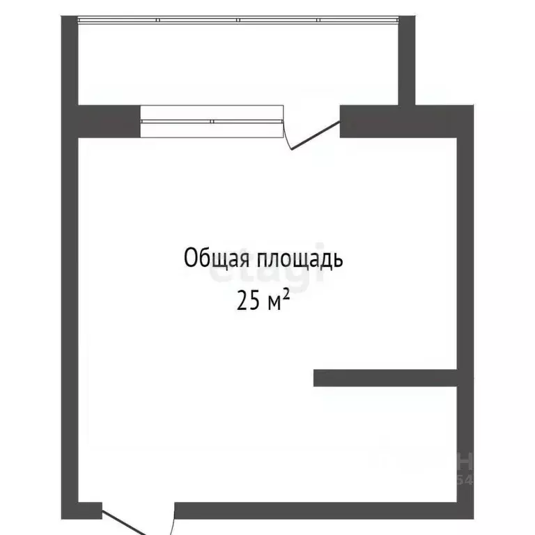 Студия Кемеровская область, Кемерово ул. Металлистов, 9 (25.0 м) - Фото 1