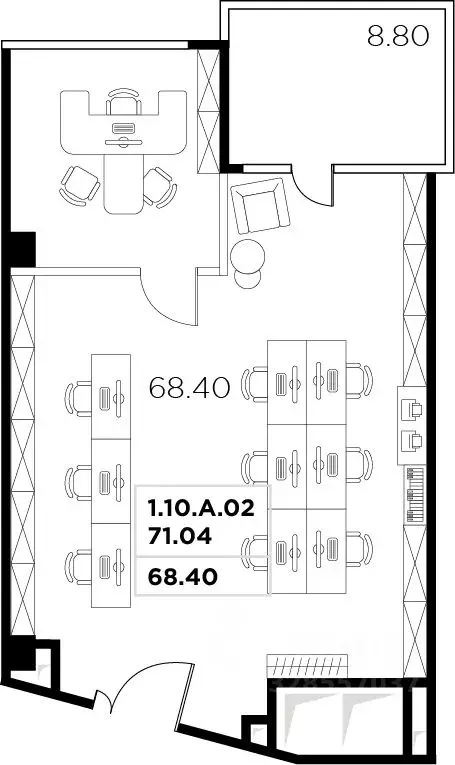 Офис в Москва ул. Маршала Прошлякова, 23 (77 м) - Фото 2