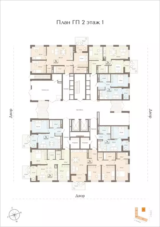 3-комнатная квартира: Тюмень, Заполярная улица, 3к1 (84.9 м) - Фото 1