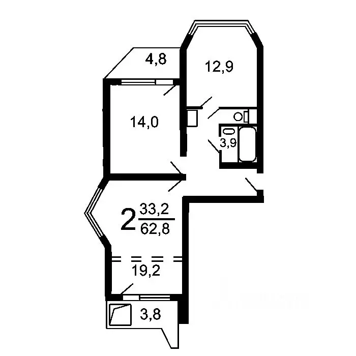 2-к кв. Москва 3-я Мытищинская ул., 3к1 (62.0 м) - Фото 1