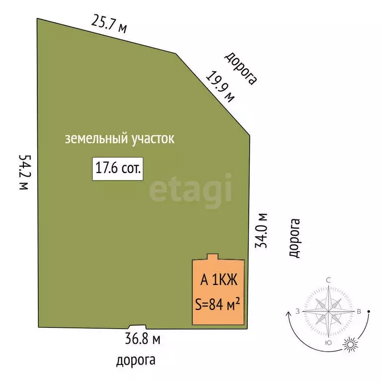 Дом в село Бухтал, улица Чапаева (84 м) - Фото 1