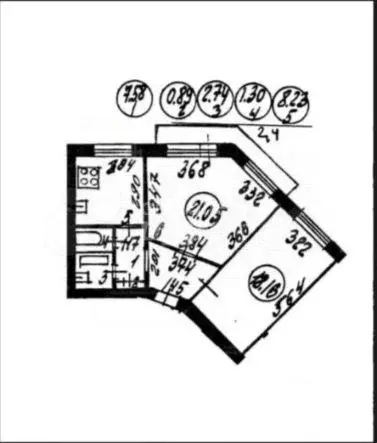 2-к. квартира, 60 м, 8/9 эт. - Фото 0