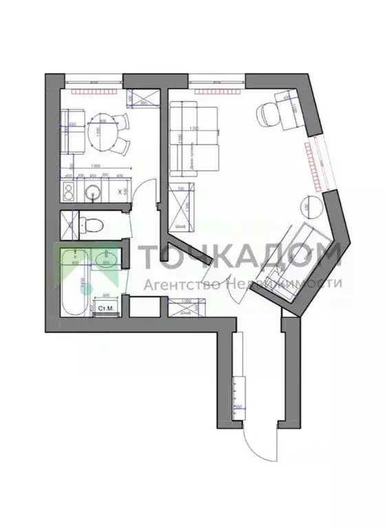 1-к кв. Санкт-Петербург просп. Энгельса, 7Б (40.1 м) - Фото 2