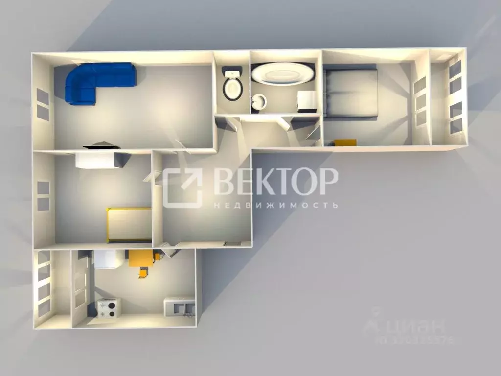 3-к кв. Костромская область, Кострома Малышково мкр, проезд Березовый, ... - Фото 2