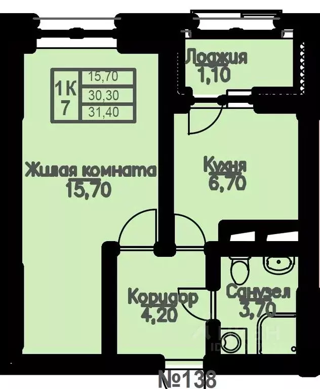 1-к кв. Московская область, Мытищи Новомытищинский просп., 62к1 (31.0 ... - Фото 0